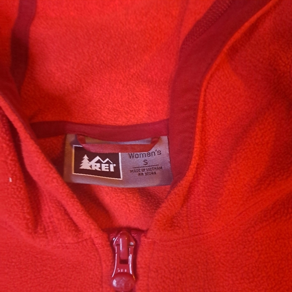 REI Hooded Fleece Jacket Women's Orange Hall and Hall‎ Logo - Picture 10 of 10